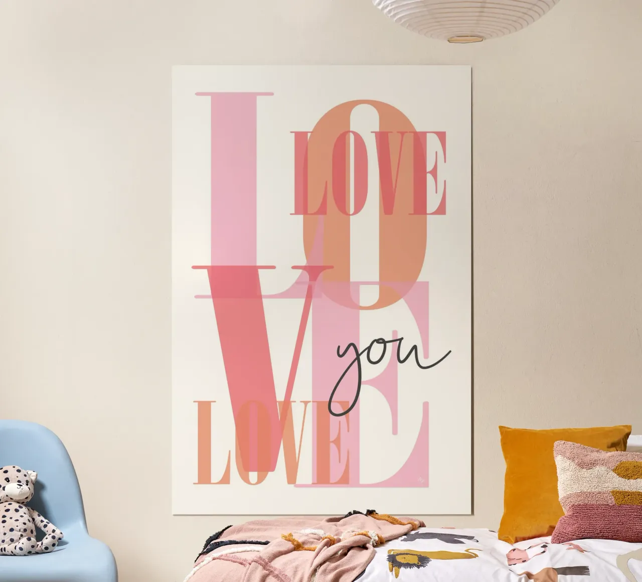 Grande amore per te poster con telaio in plastica da Martina