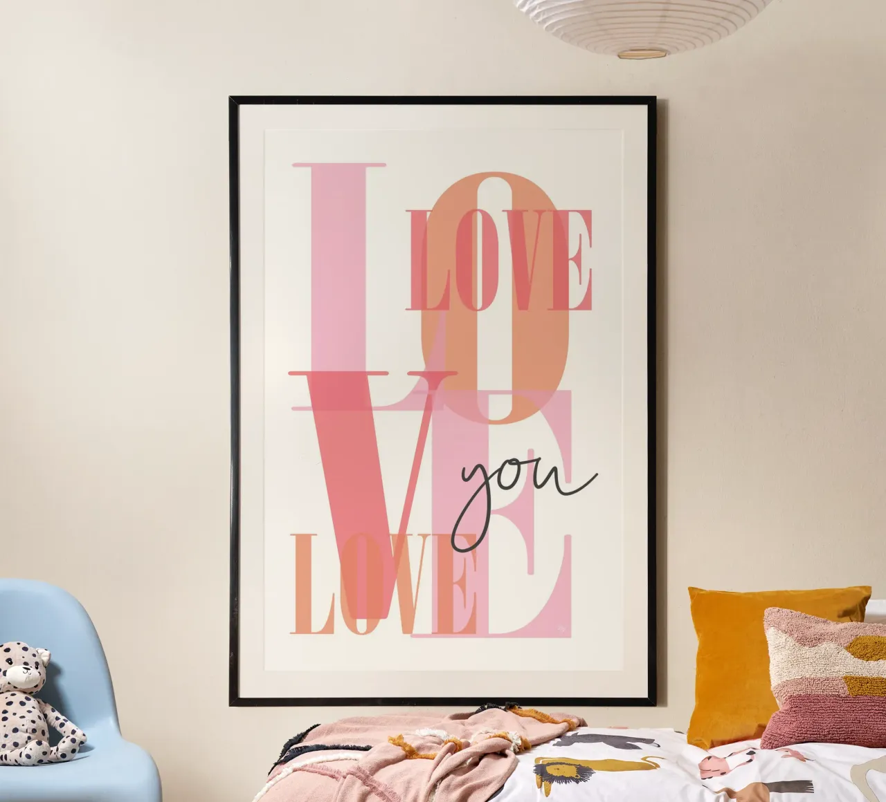 Grande amore per te poster con telaio in plastica da Martina