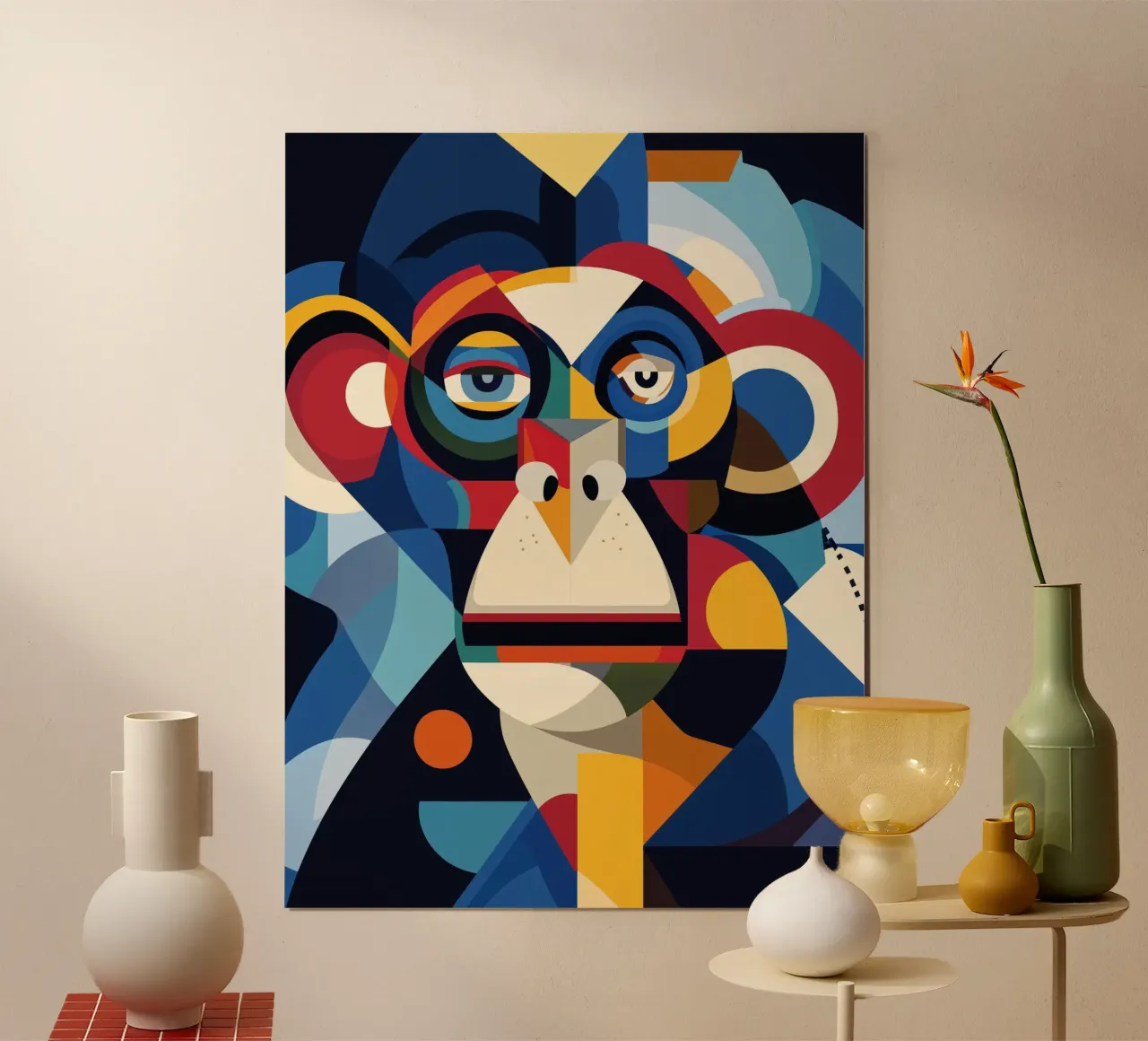 Funky Monkey poster con telaio in plastica da Katja Stehle Design