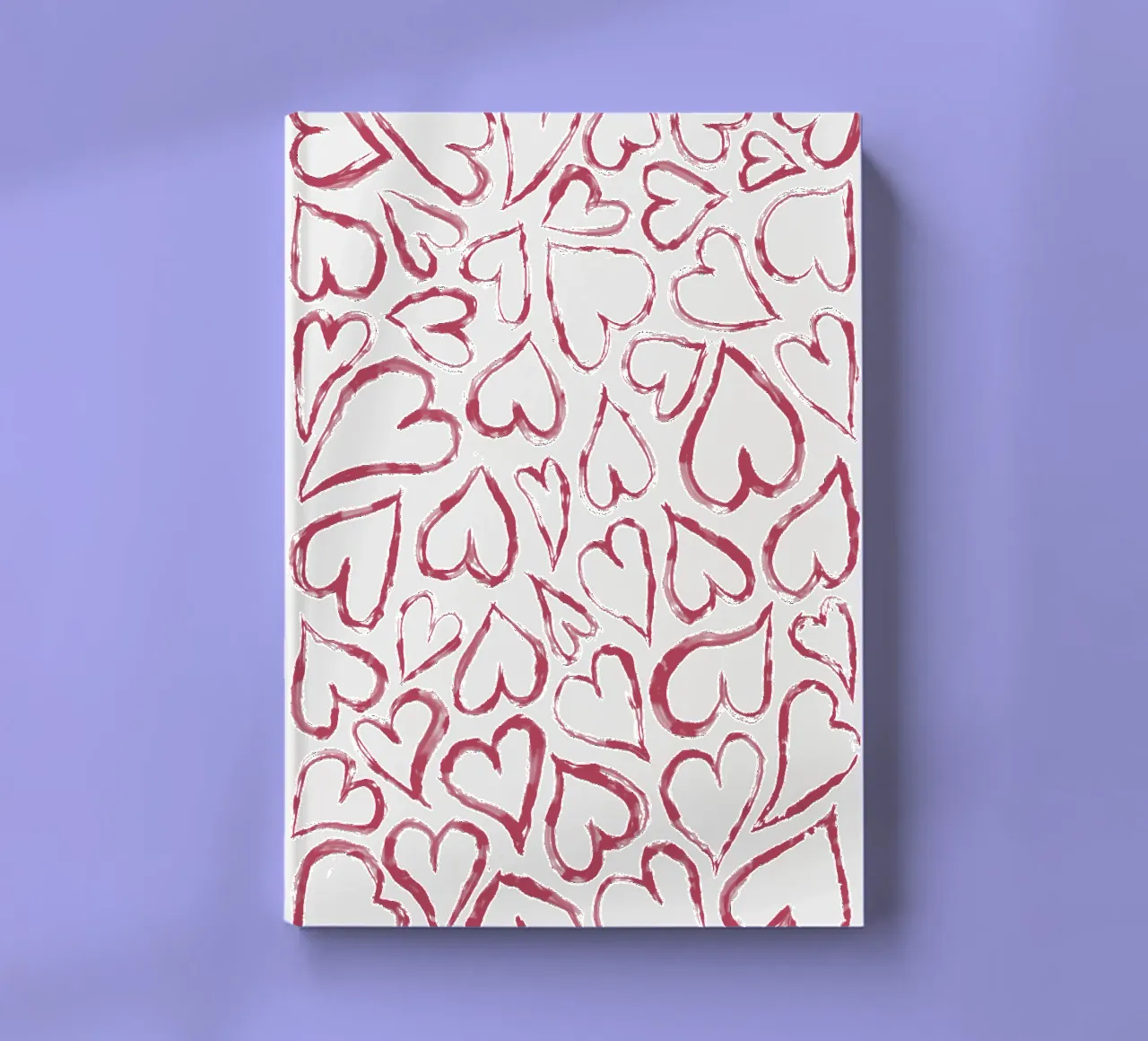 Sketching Red Hearts notebook by Martina