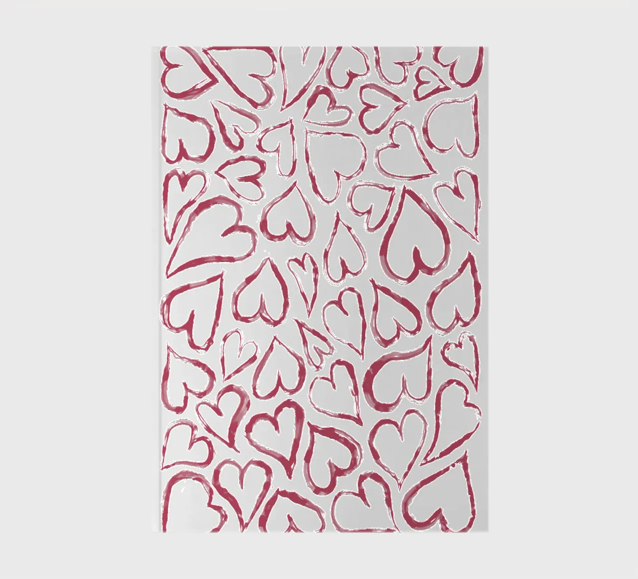Sketching Red Hearts notebook by Martina