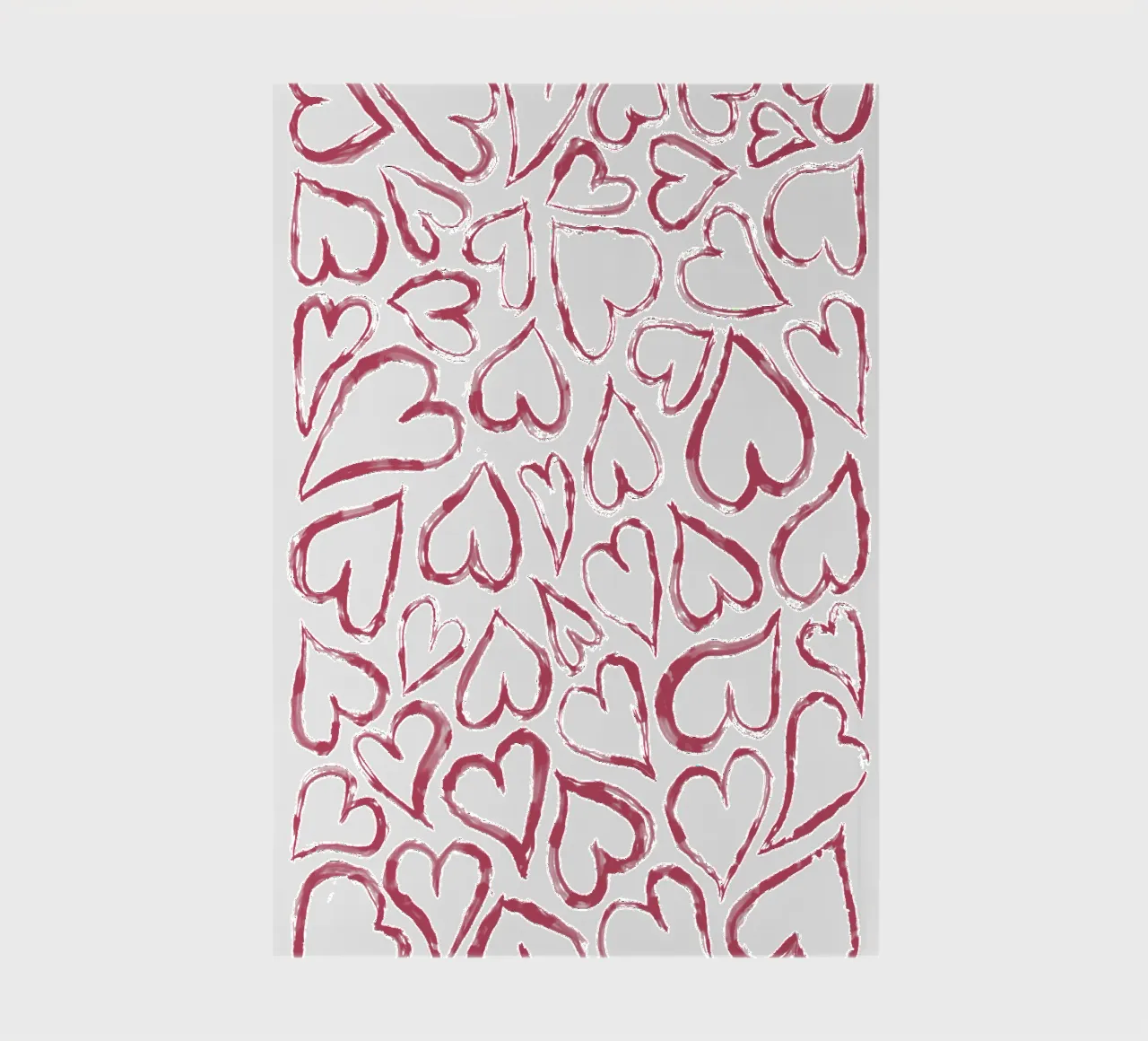 Sketching Red Hearts notebook by Martina