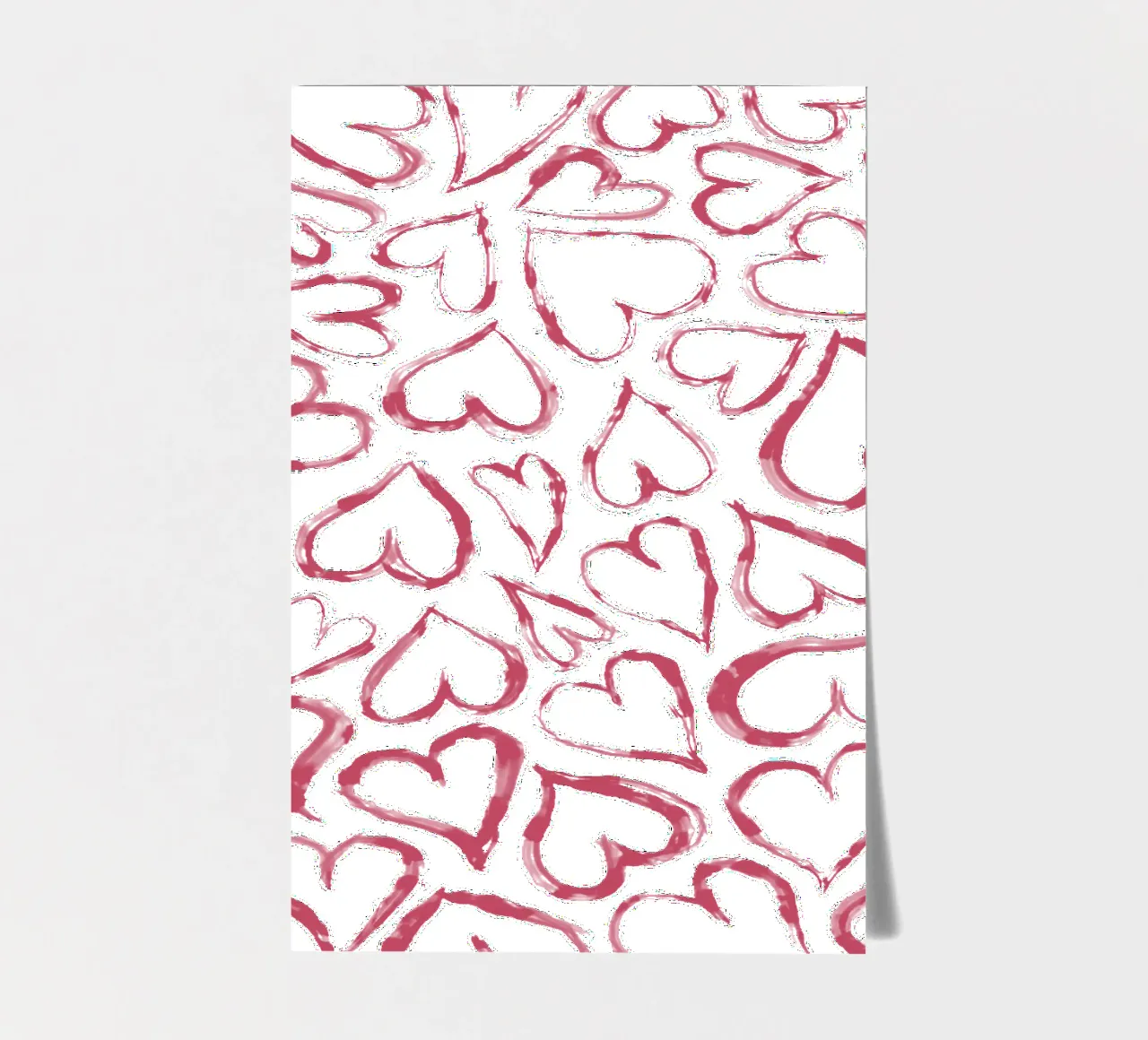 Sketching Red Hearts sticker sheet by Martina