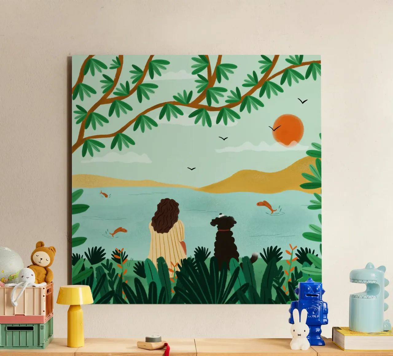 Io e il mio cane alluminio dibond da Catherine Willemse