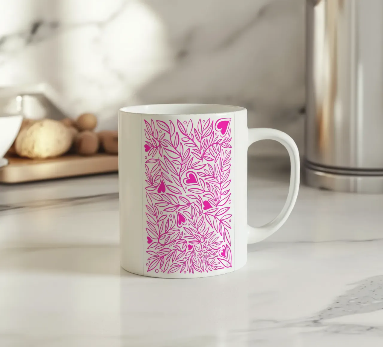 Piante dell'amore rosa tazza in ceramica da Martina