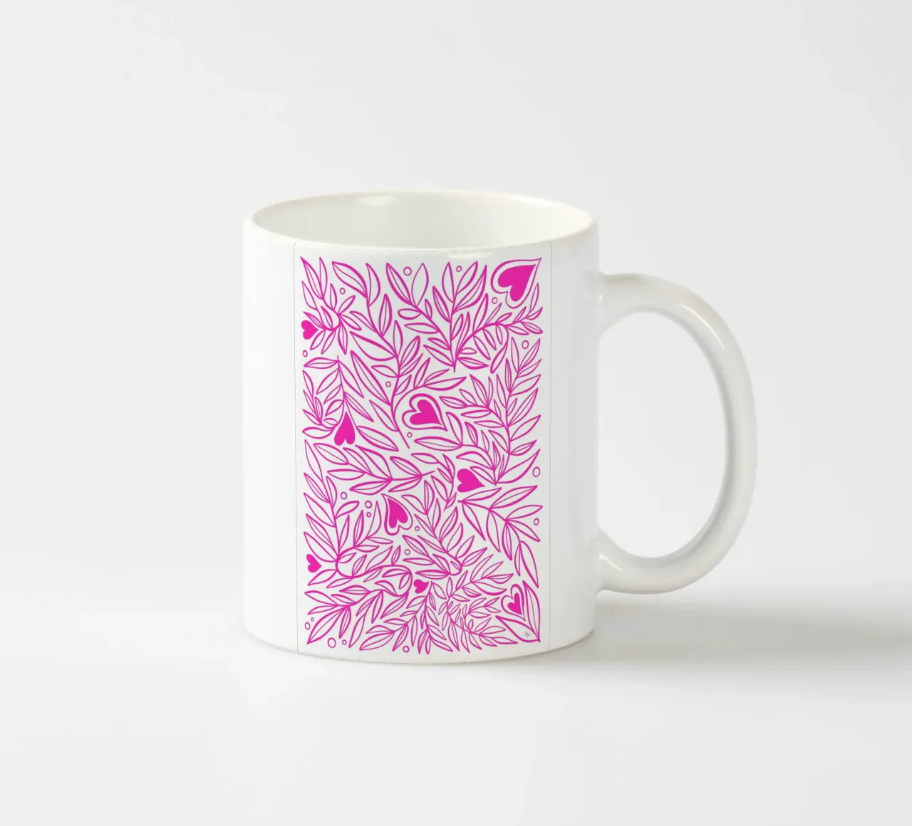 Piante dell'amore rosa tazza in ceramica da Martina