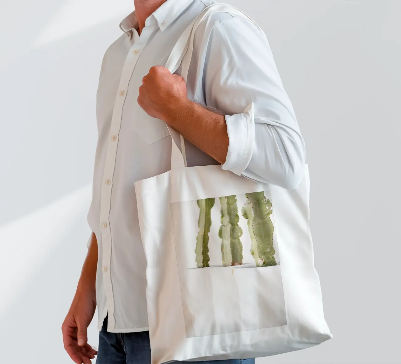 Bianco e verde borsa in juta da Henrike Schenk Photography