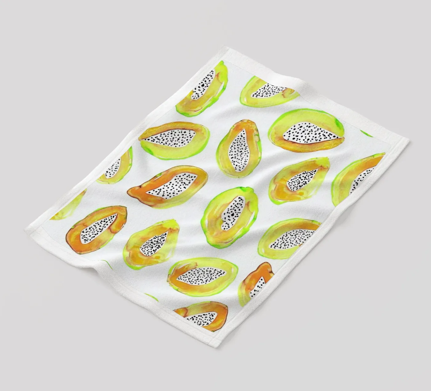 Papaya Fleecedecke von Amy Sia