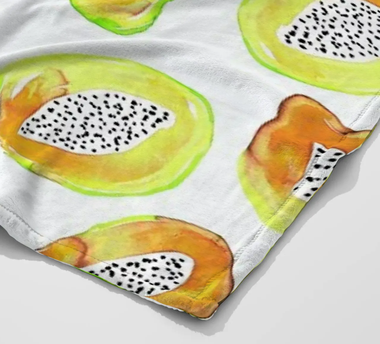 Papaya fleecedeken van Amy Sia