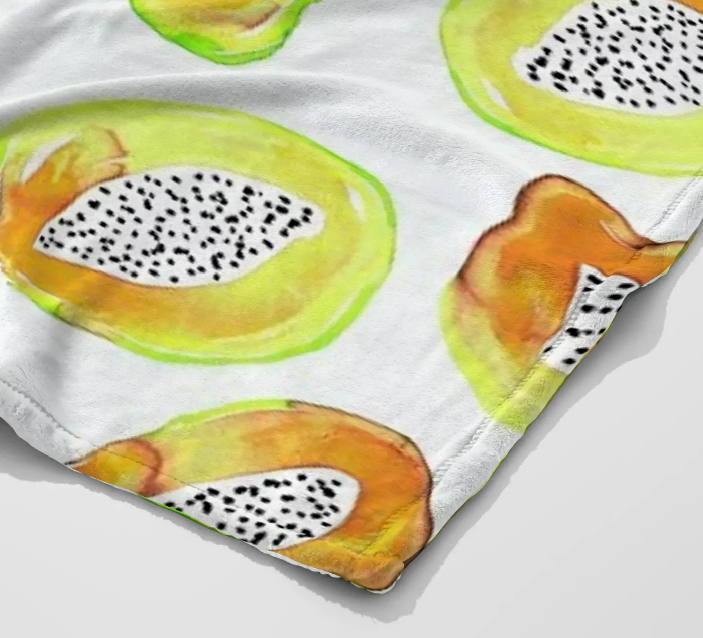 Papaya Fleecedecke von Amy Sia