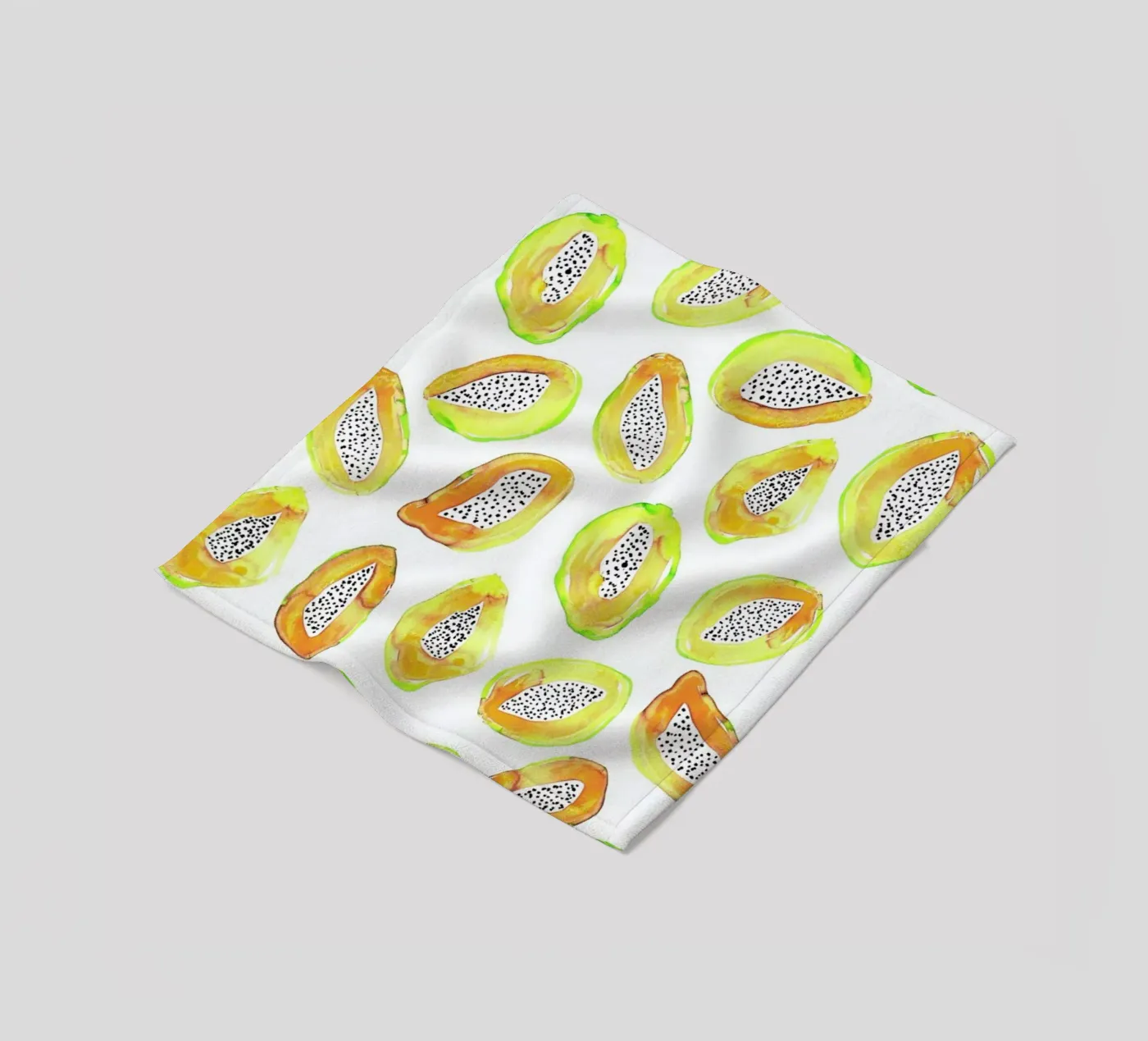 Papaya Fleecedecke von Amy Sia
