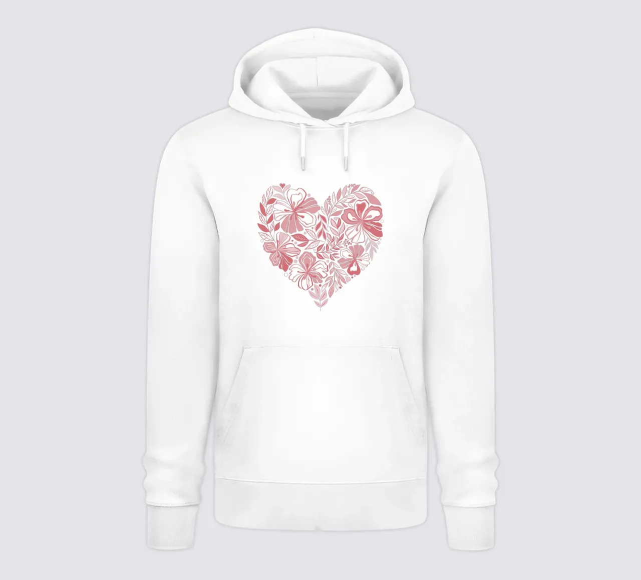 Bellissimo cuore floreale felpa con cappuccio da Martina