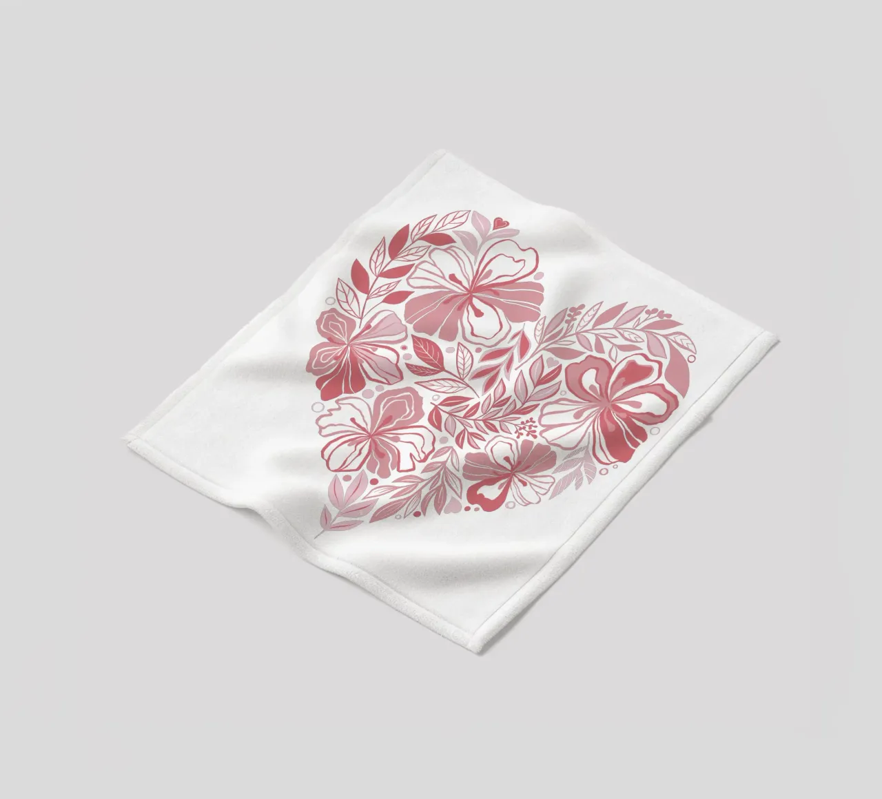 Bellissimo cuore floreale coperta in pile da Martina
