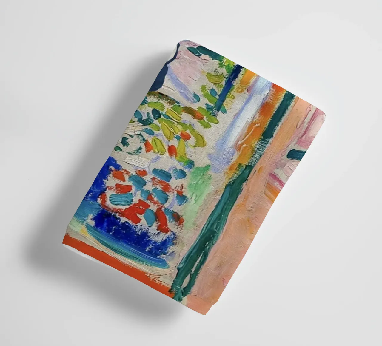 Unimpressed Frog in Matisse Open Window Painting asciugamano da bagno da Peaches Art Prints