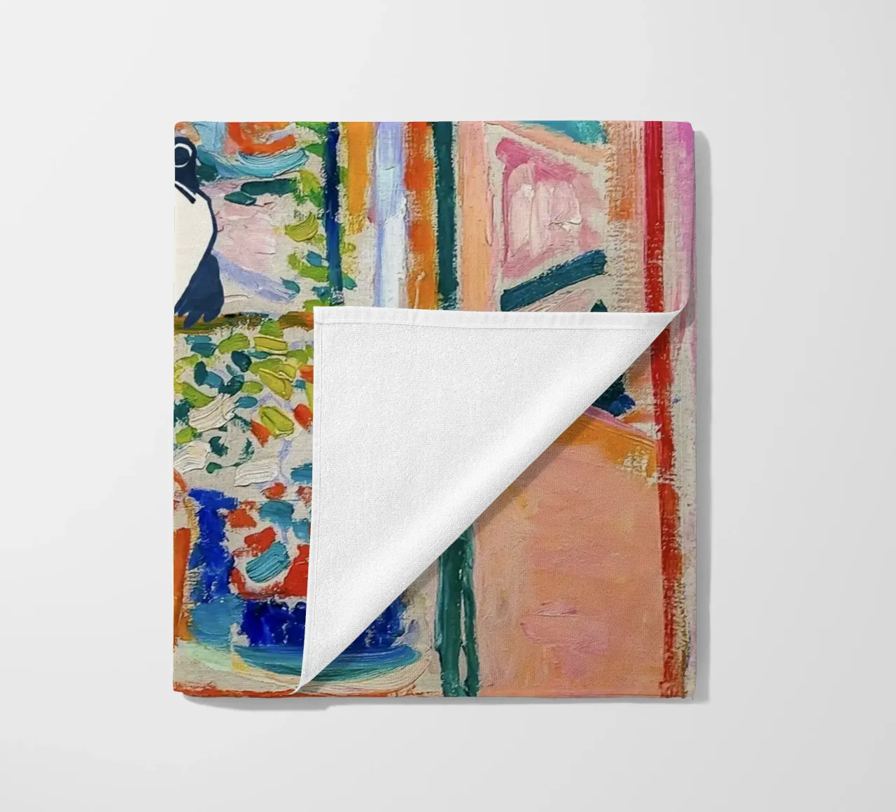 Unimpressed Frog in Matisse Open Window Painting telo mare da Peaches Art Prints