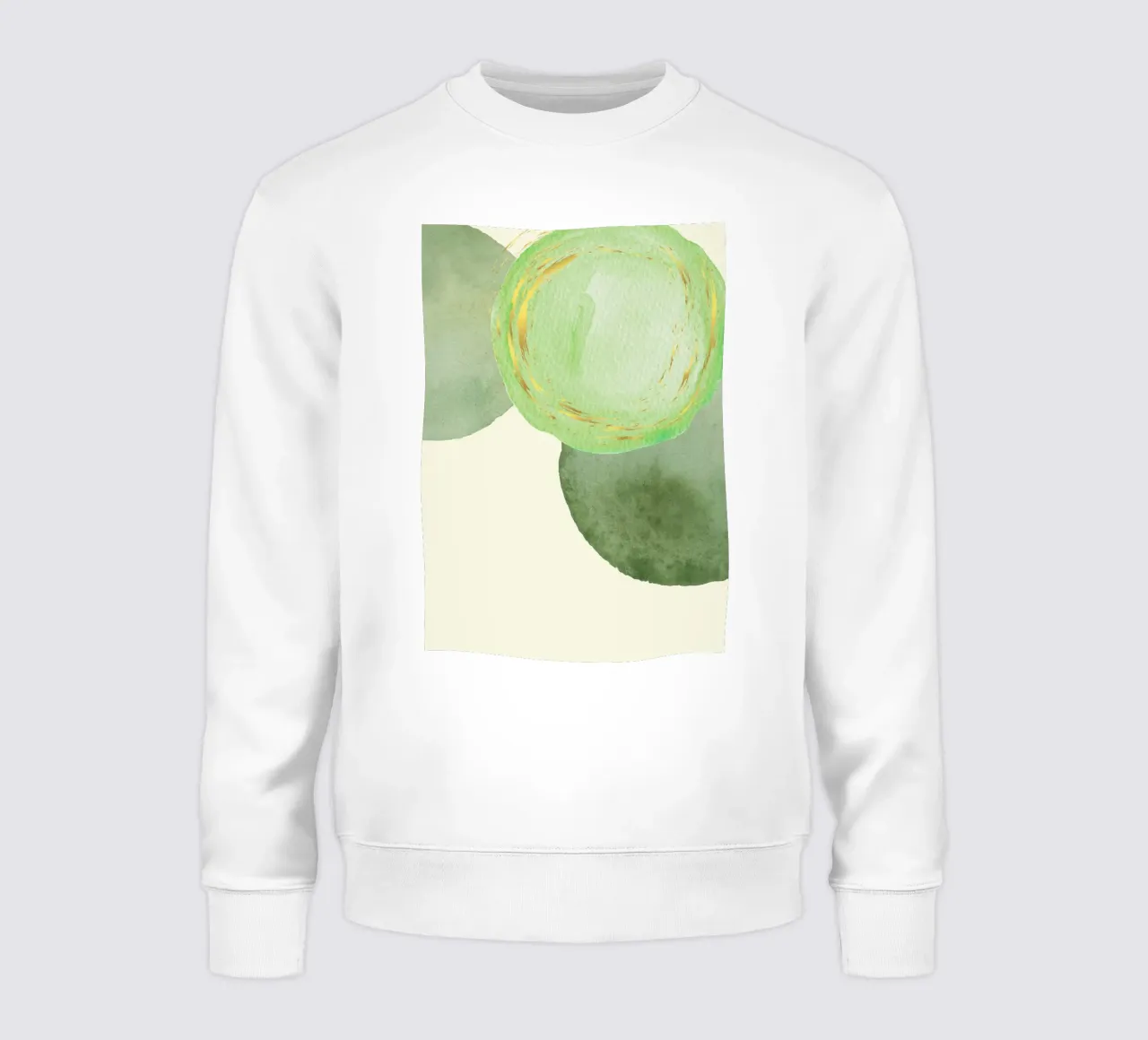 Green-Form-Goldig-Aquarell felpa da AESTHETIC VIBES by Isabel