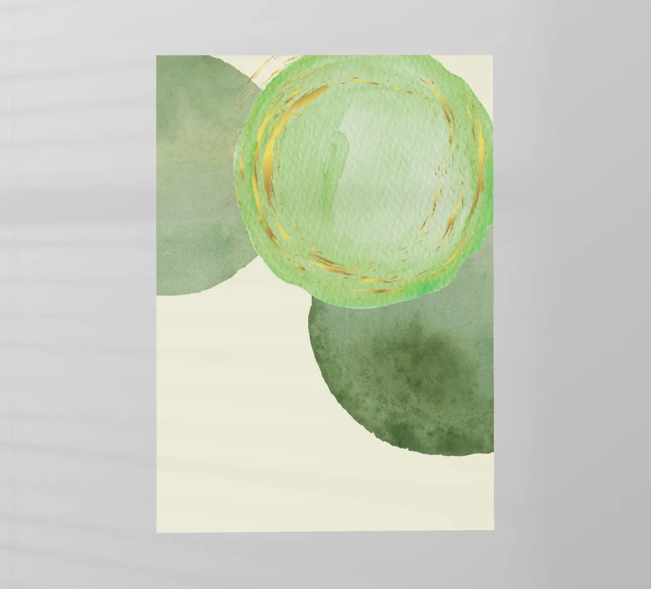 Green-Form-Goldig-Aquarell pellicola backlit da AESTHETIC VIBES by Isabel