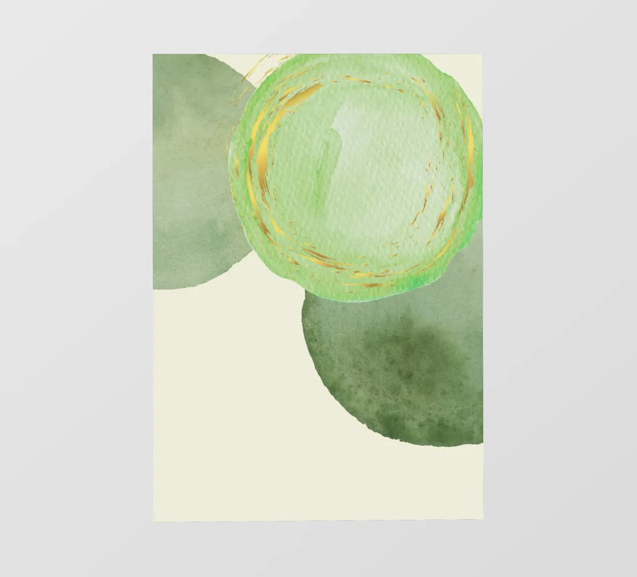Green-Form-Goldig-Aquarell pellicola backlit da AESTHETIC VIBES by Isabel
