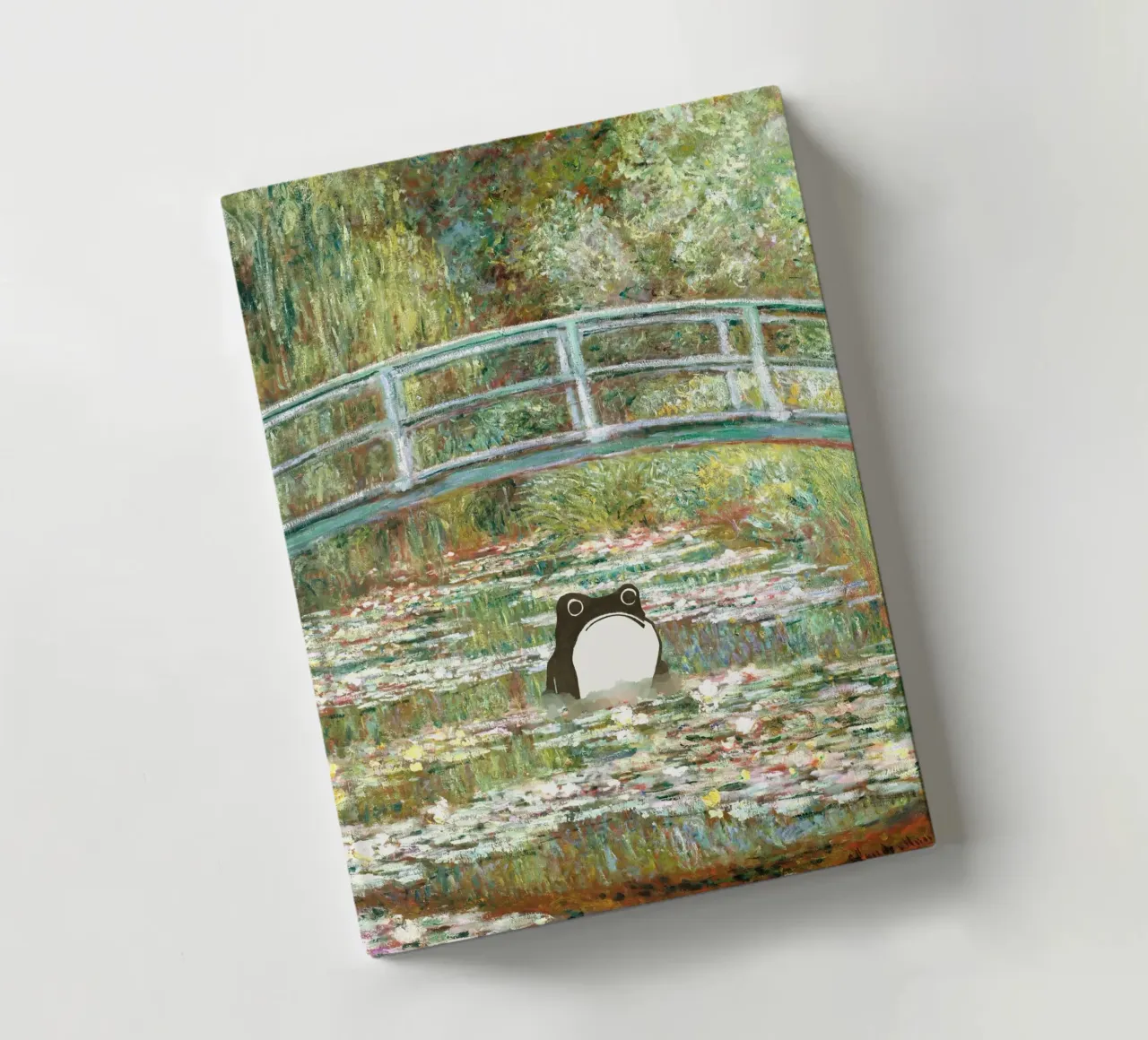 Monet, Ponte di rane su uno stagno di ninfee diario da Peaches Art Prints