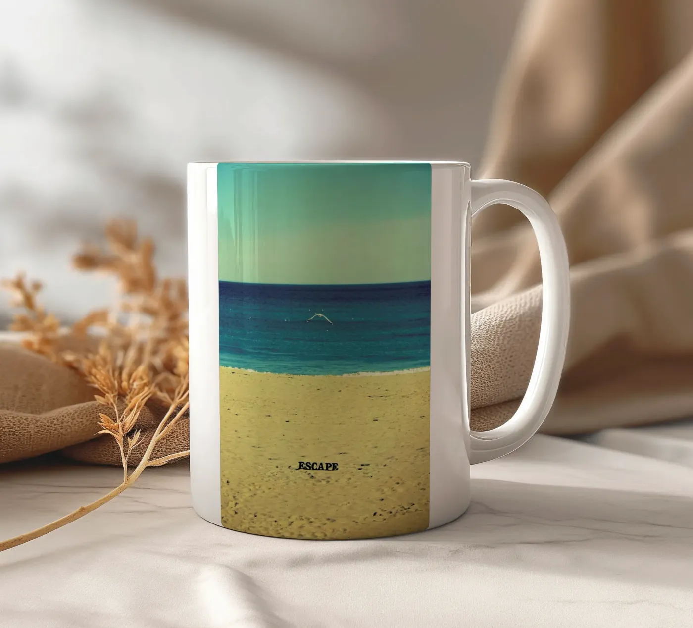 Escape ceramic mug by Robin Delean