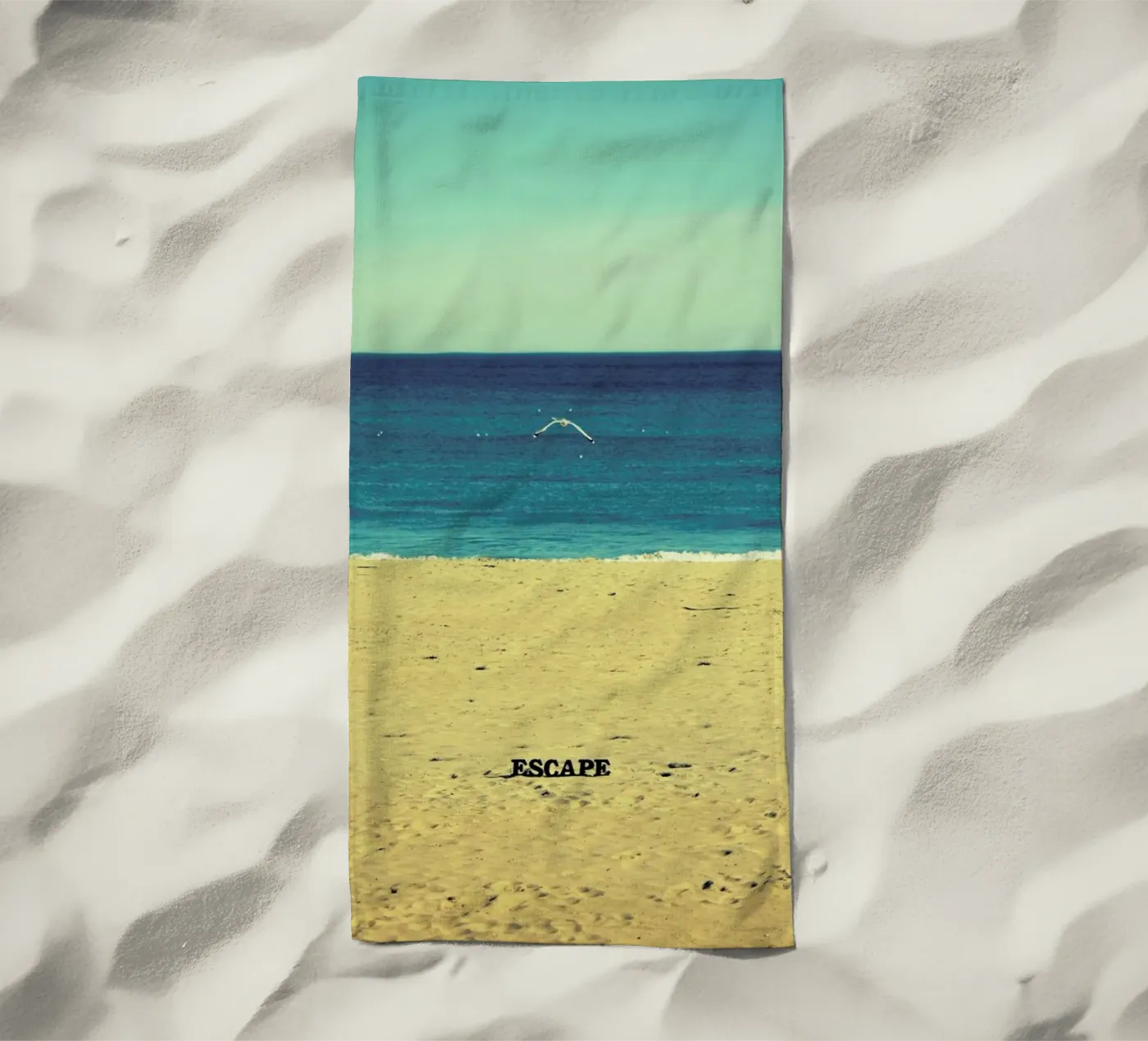 Escape beach towel by Robin Delean