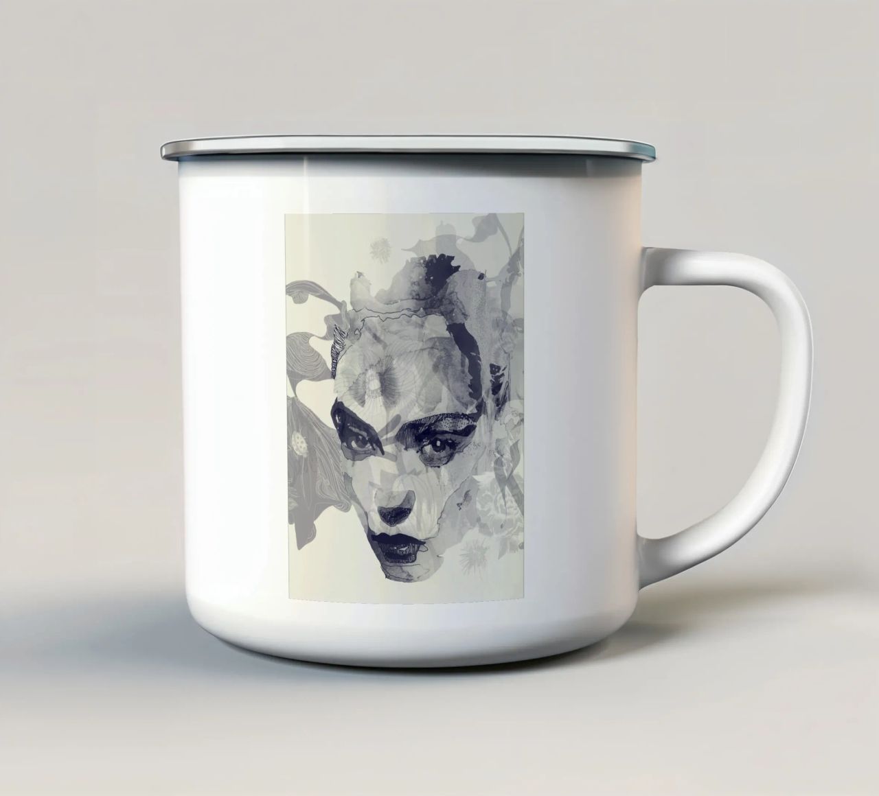 monocromatico tazza in smalto da Giulio Iurissevich