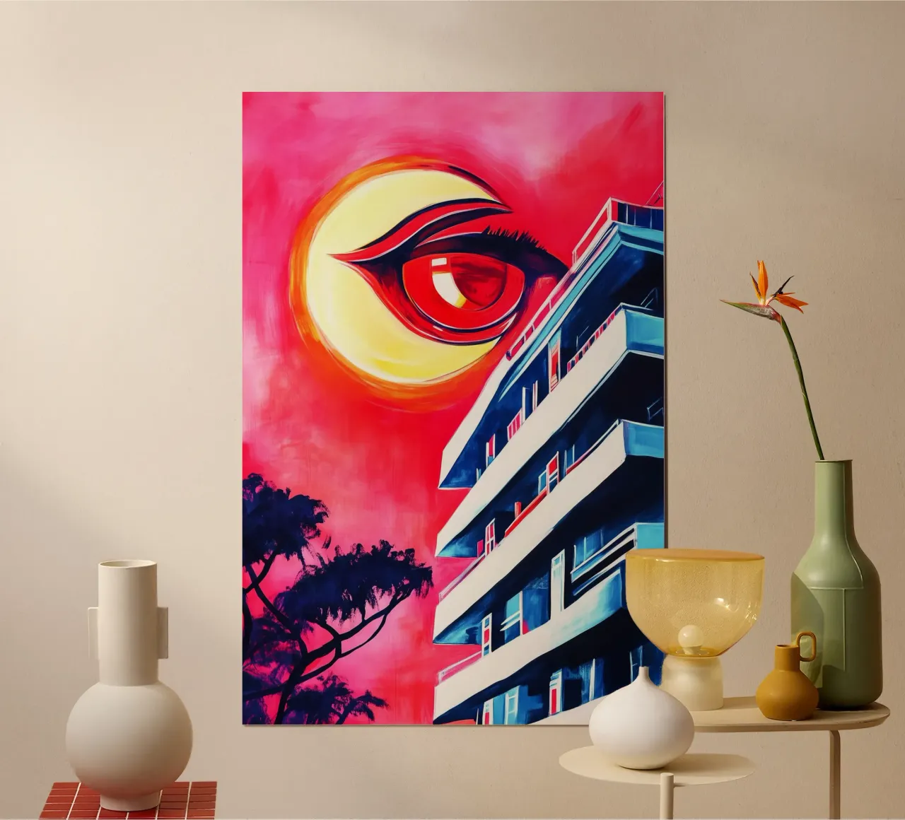 L'occhio onniveggente poster con telaio in plastica da melipo-art