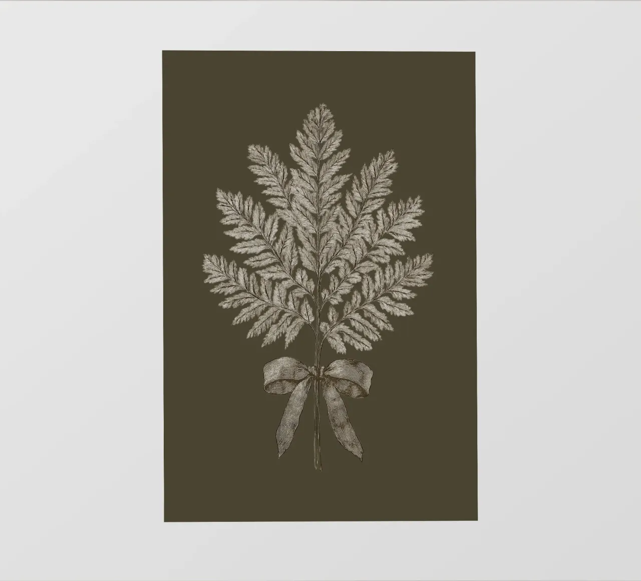 Illustrazione di felci vintage pellicola backlit da Melloi Art Print