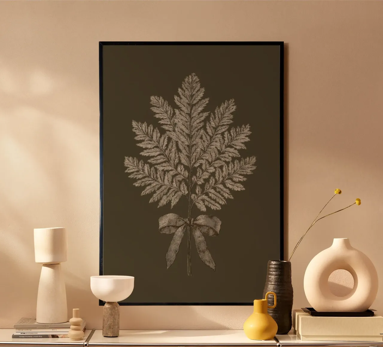 Illustrazione di felci vintage carta hahnemühle da Melloi Art Print