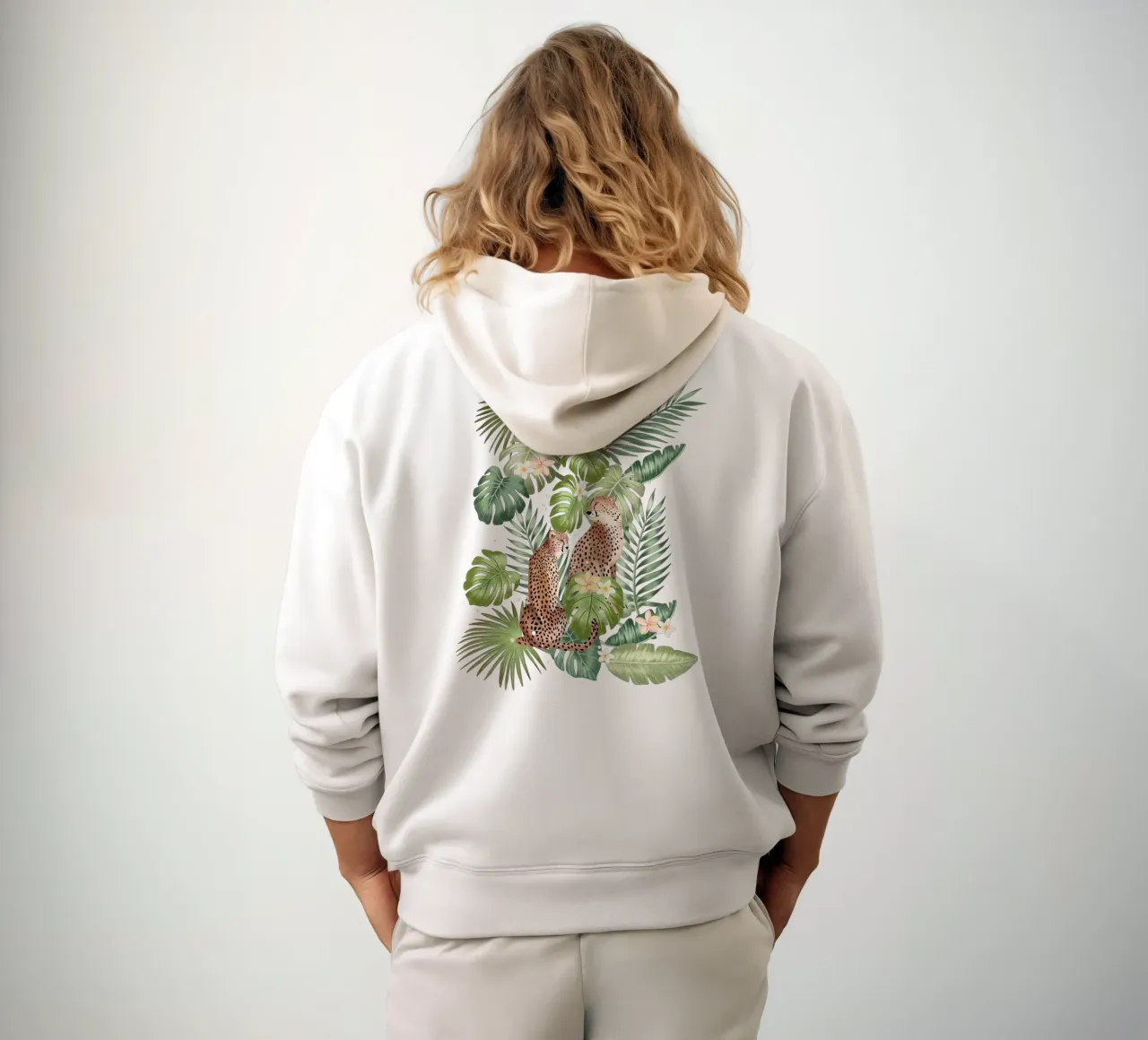 Eleganza nella giungla con i ghepardi felpa con cappuccio da CalliLetters