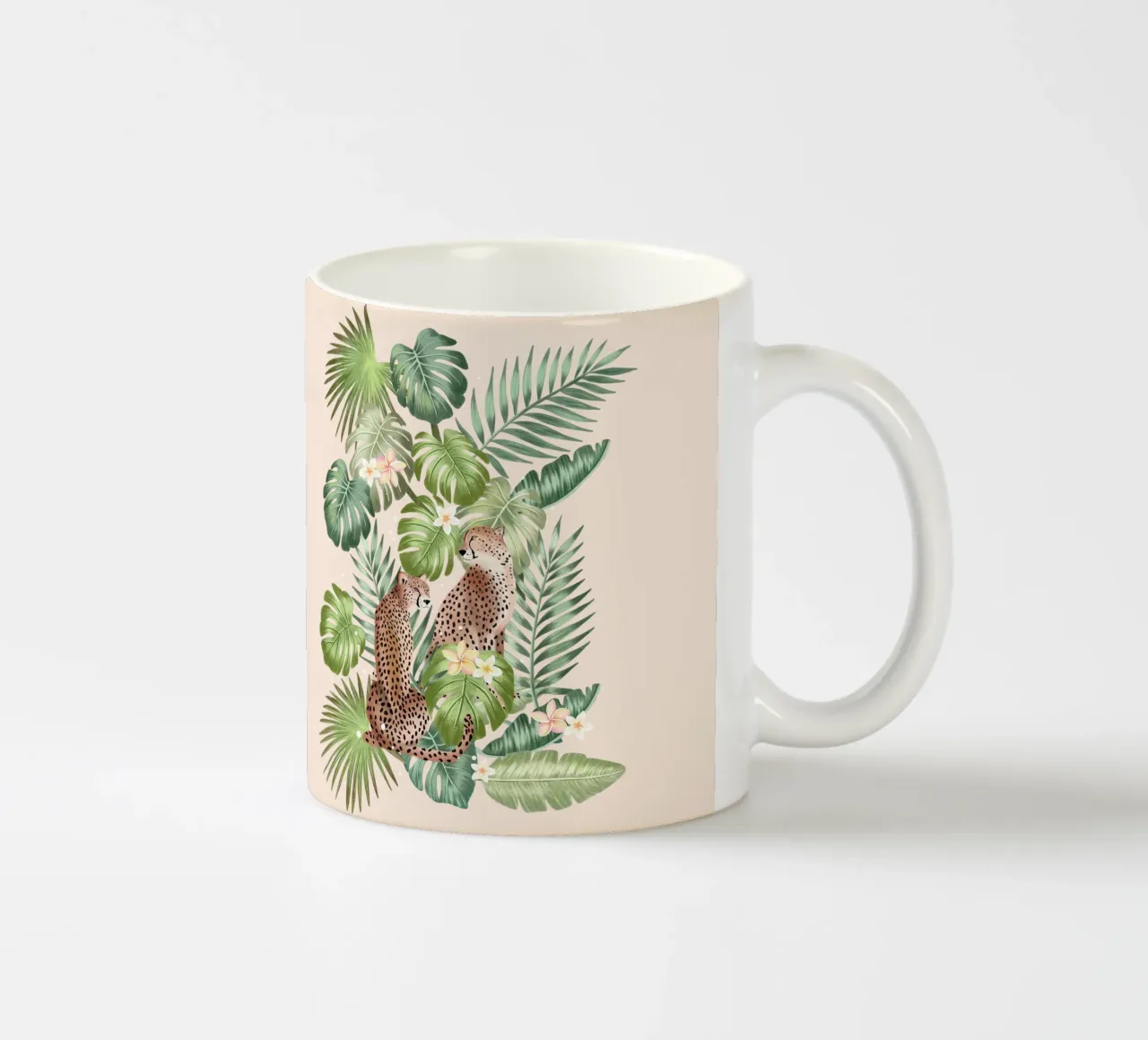 Eleganza nella giungla con i ghepardi tazza in ceramica da CalliLetters