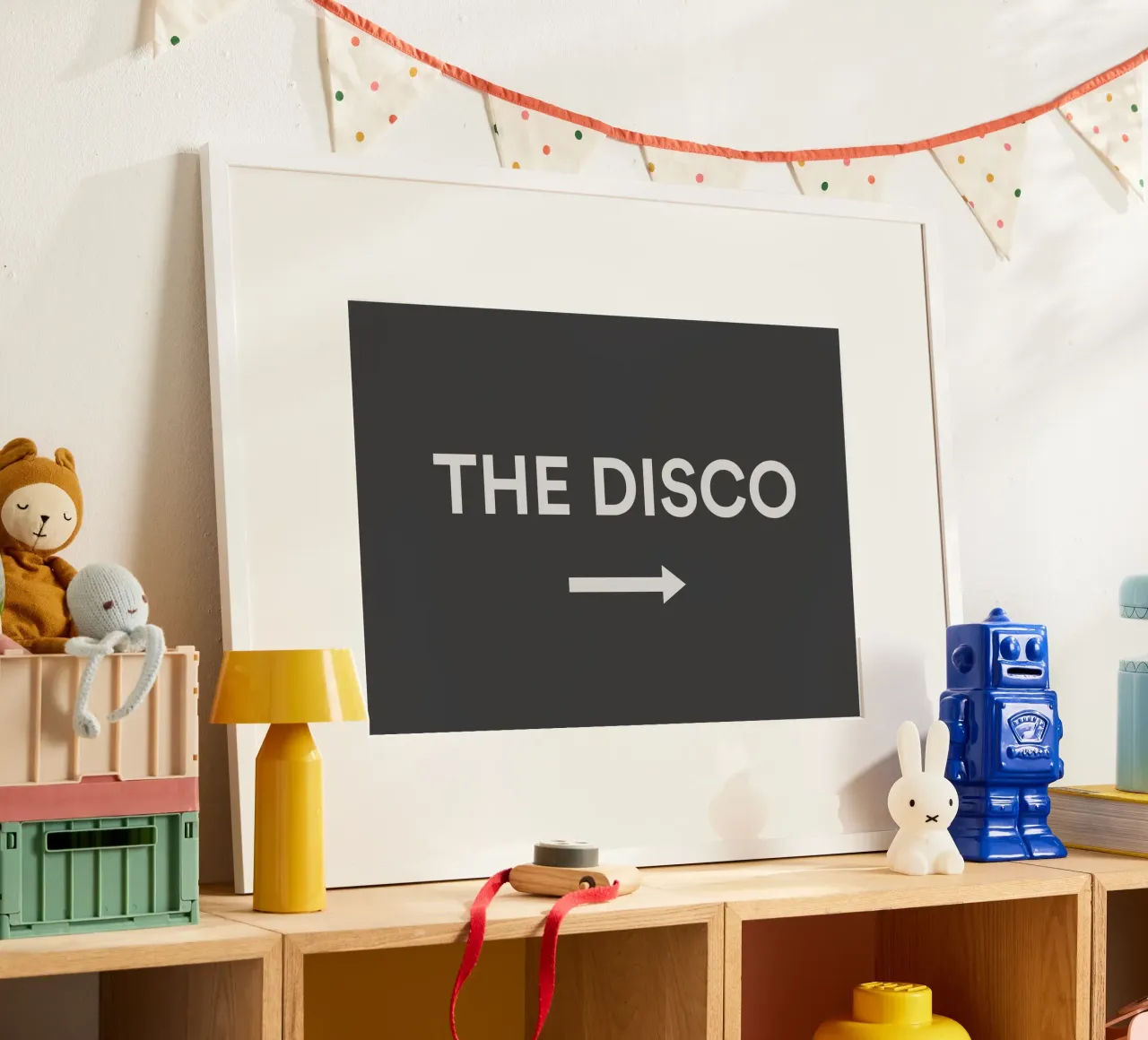 Cartello a freccia To The Disco poster da Peaches Art Prints