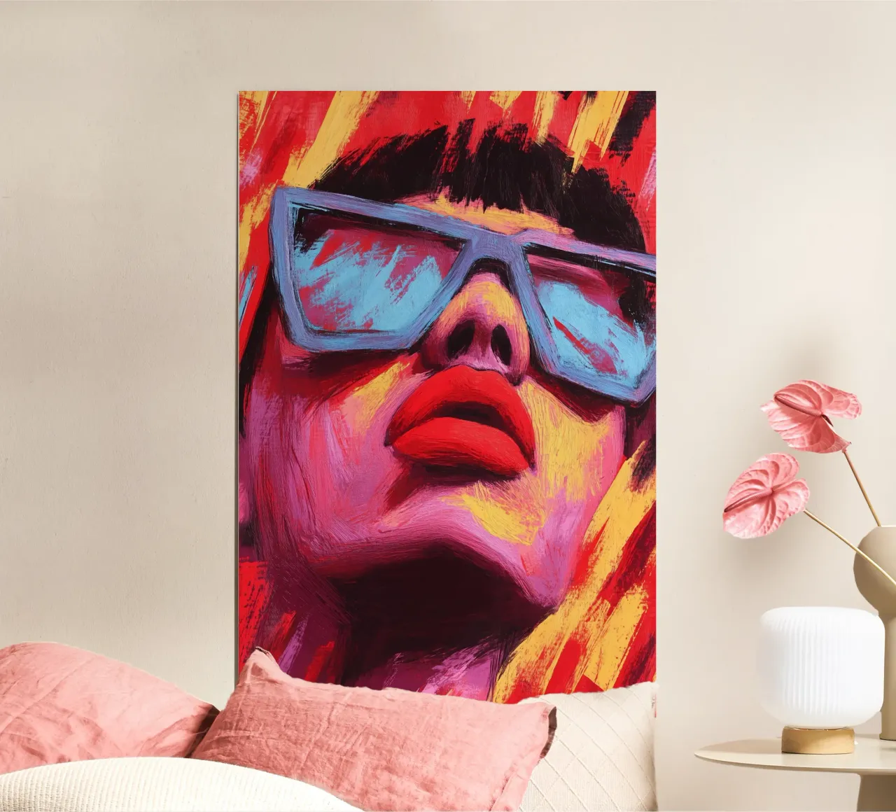 Luce del fuoco in una frenesia al neon carta hahnemühle da melipo-art