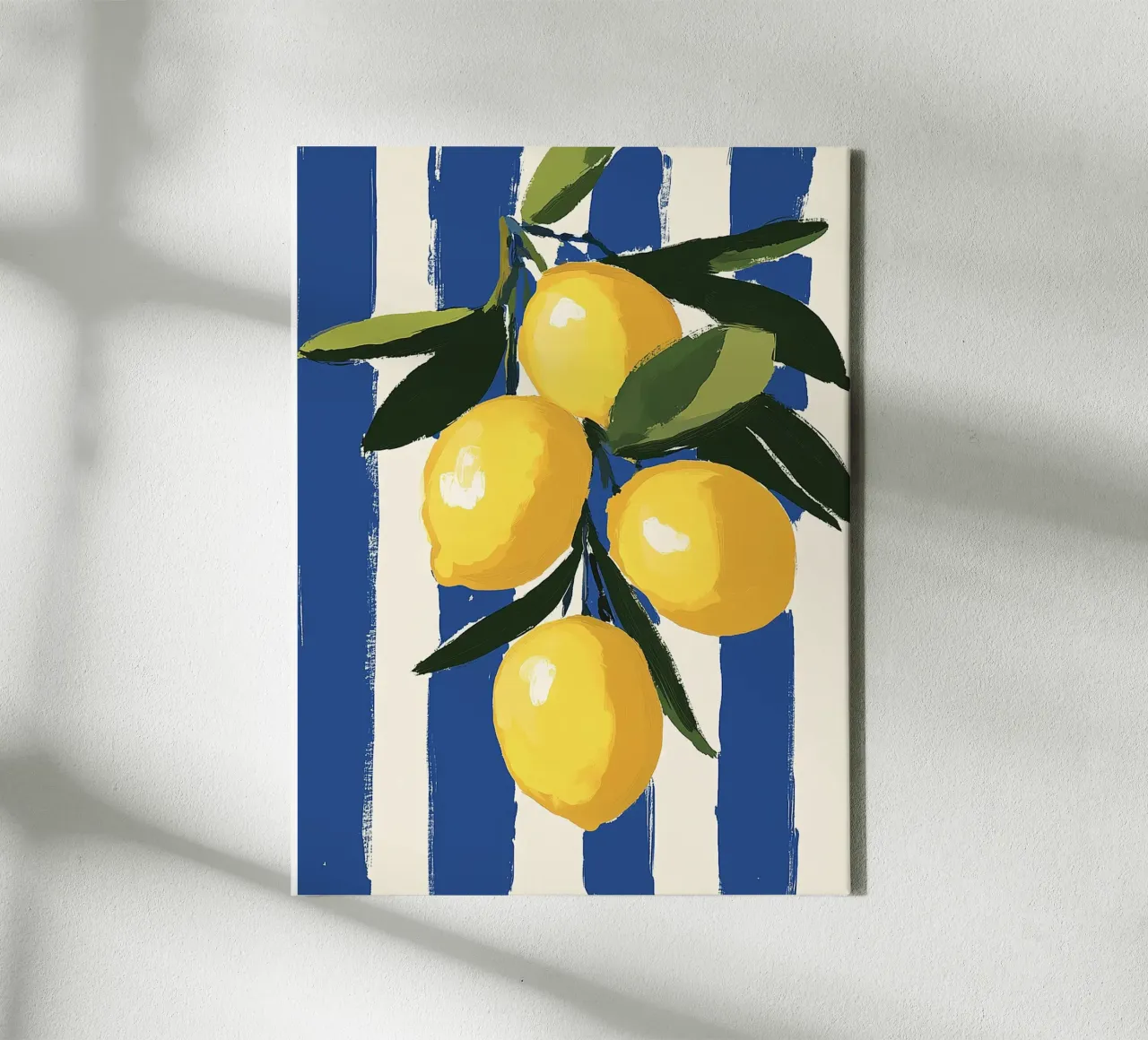 Limoni mediterranei tela con Cornice a cassetta da Spice & Style