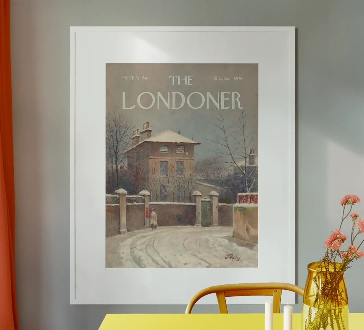 The Londoner - La casa di Tom Hoods in Elm Tree Road poster con telaio in legno da Vintagrafica