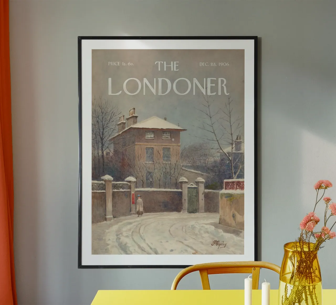 The Londoner - La casa di Tom Hoods in Elm Tree Road poster con telaio in legno da Vintagrafica