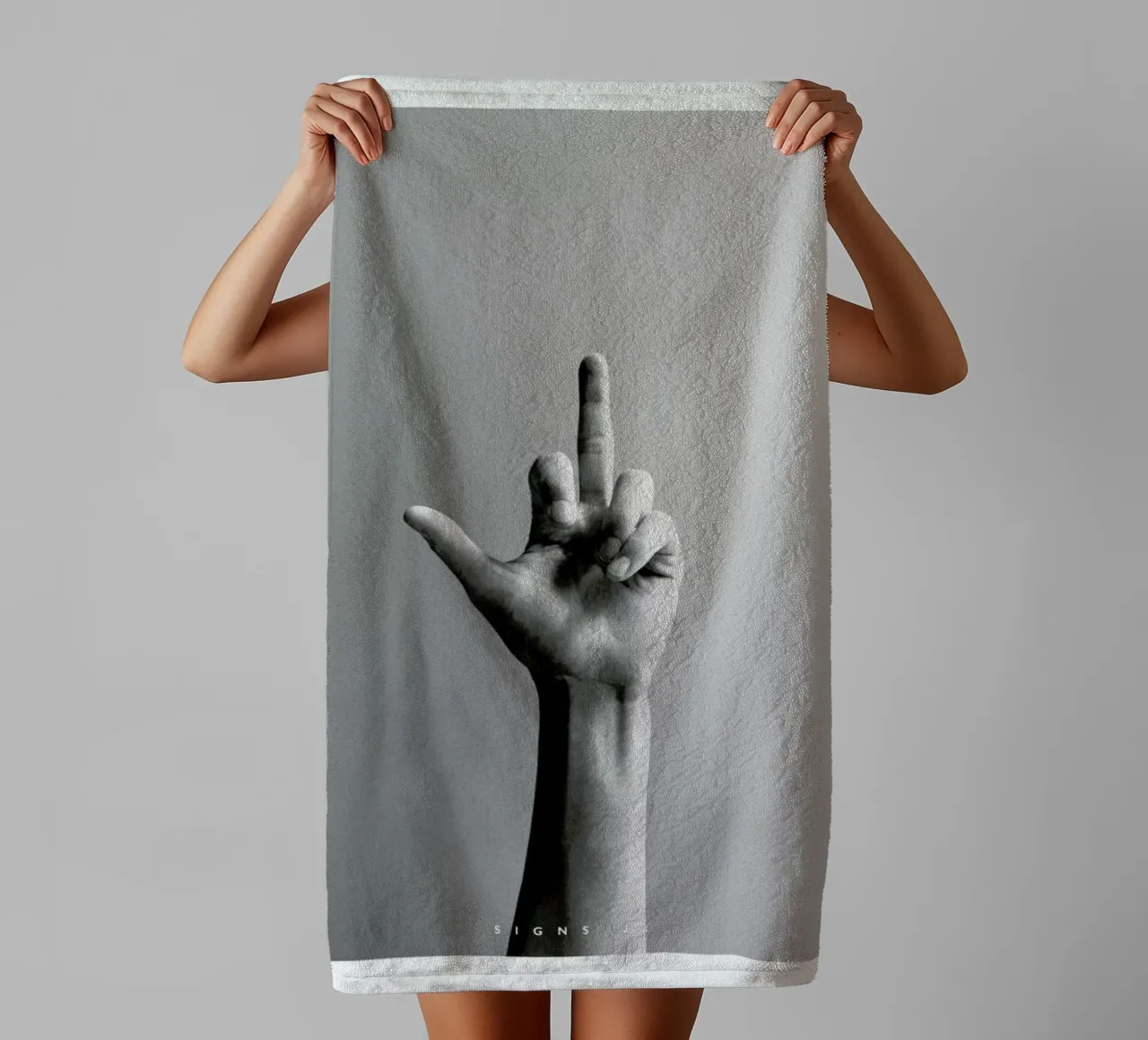 Signs 02 towel by Sarah Bühler