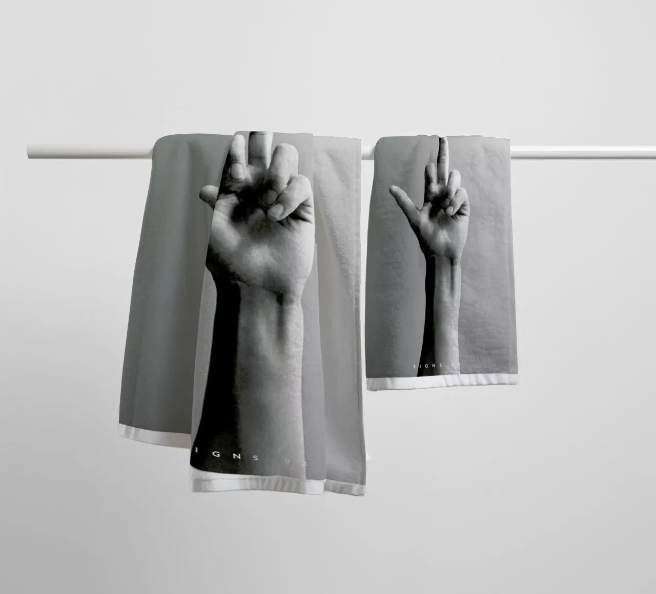 Signs 02 towel by Sarah Bühler