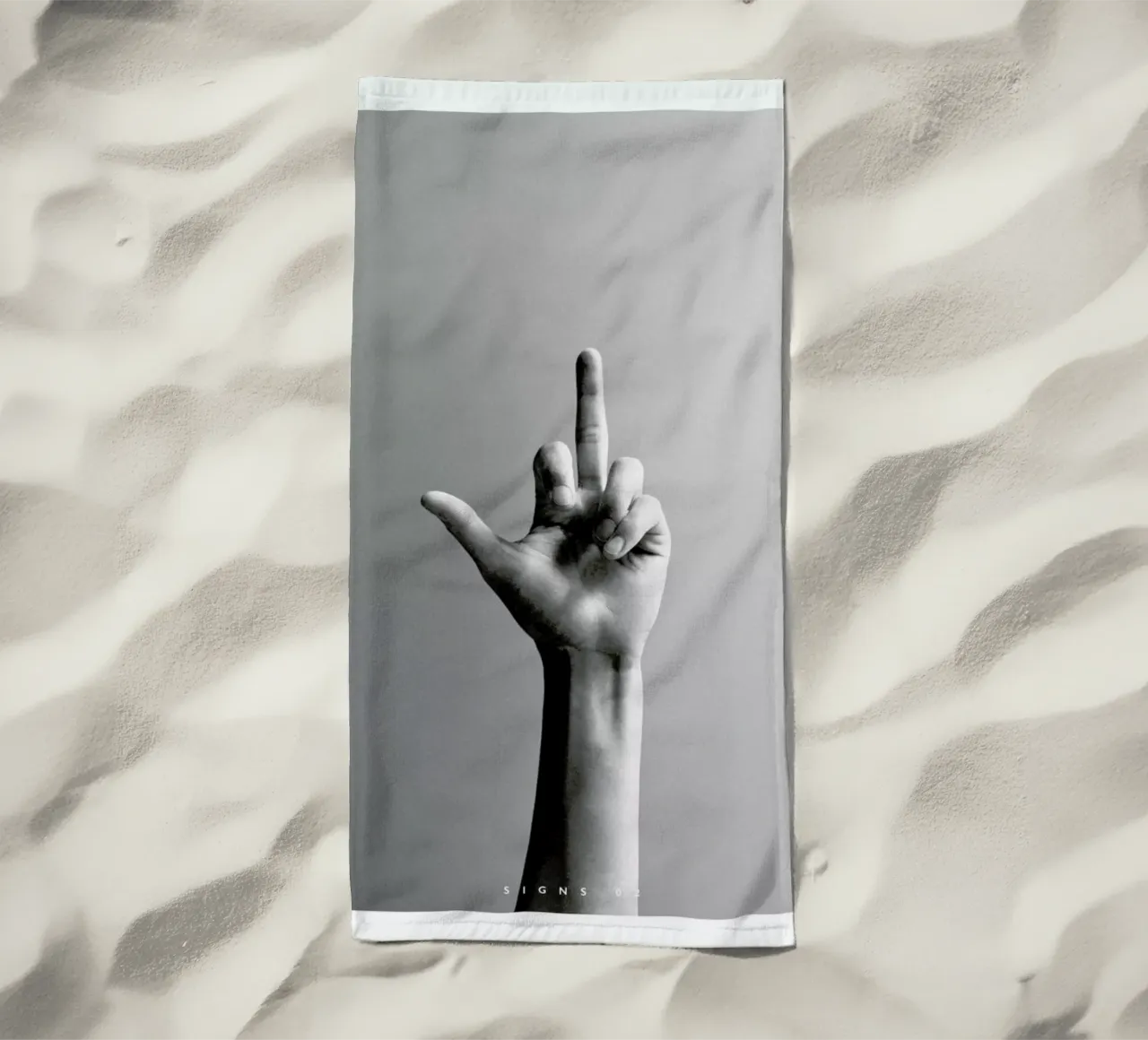 Signs 02 beach towel by Sarah Bühler