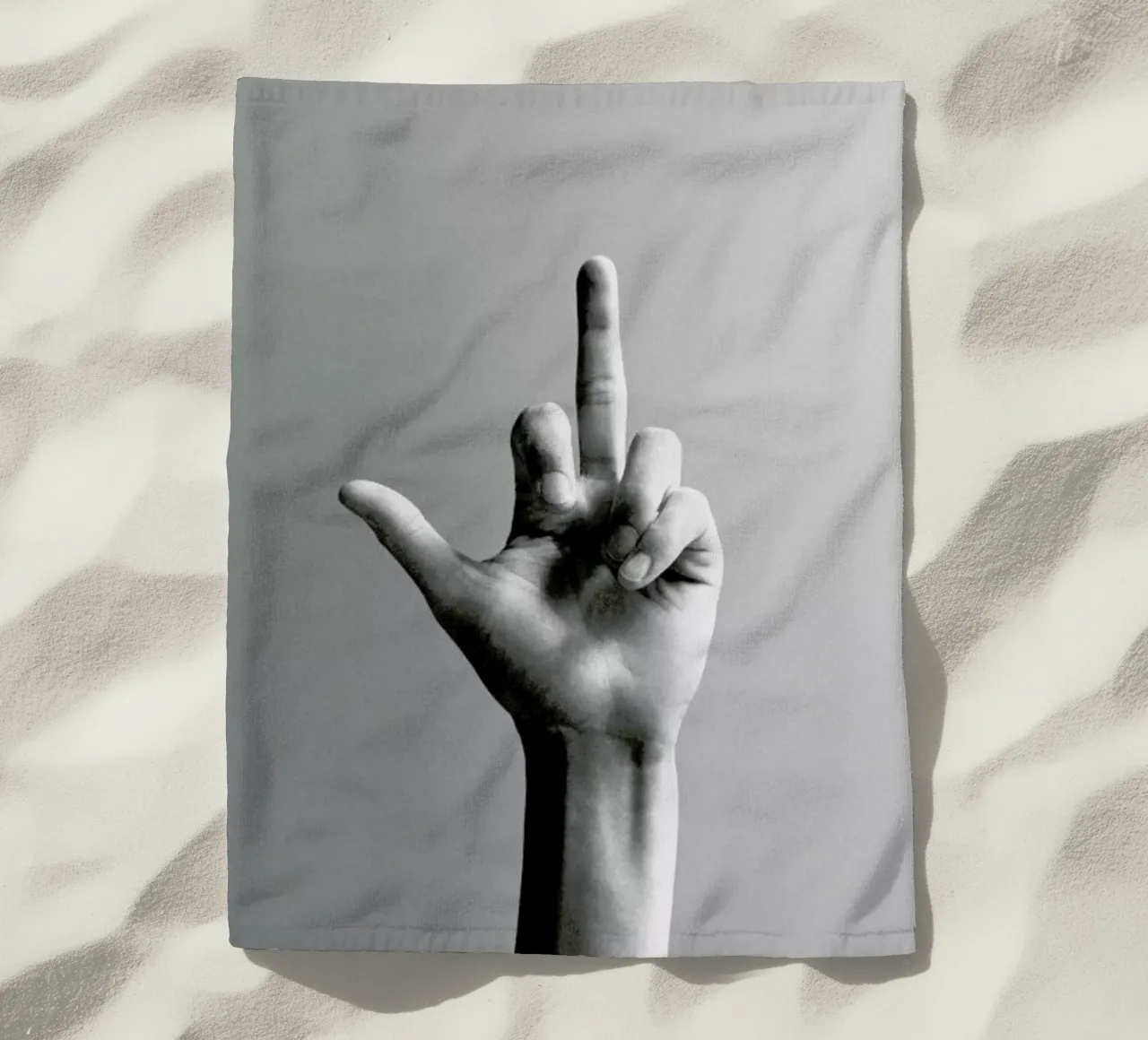 Signs 02 beach towel by Sarah Bühler