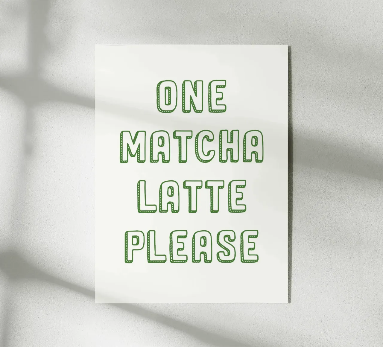 Un latte Matcha per favore plexiglass da Spice & Style