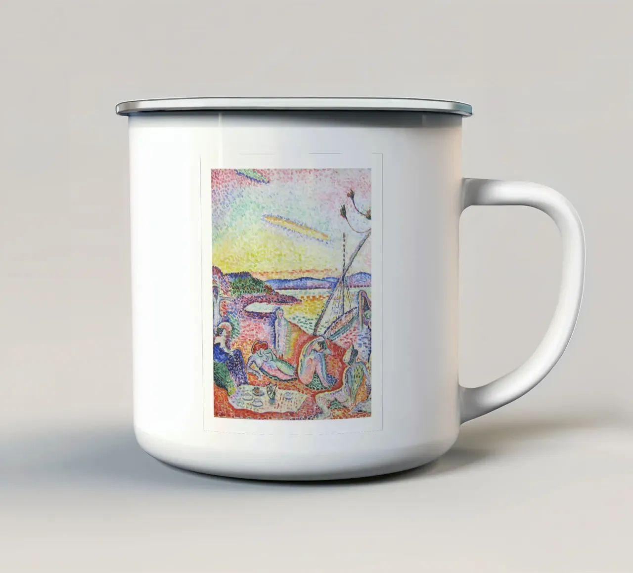 Henri Matisse Prints, kleurrijke abstracte moderne kunst emaille mok van ArtHaus