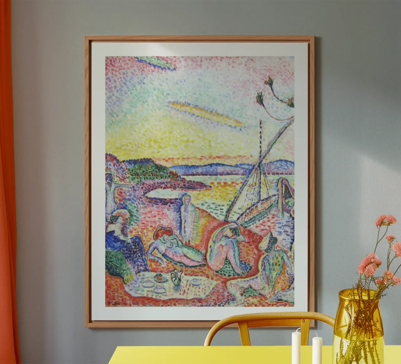 Henri Matisse Drucke, farbenfrohe abstrakte moderne Kunst Alu-Dibond von ArtHaus
