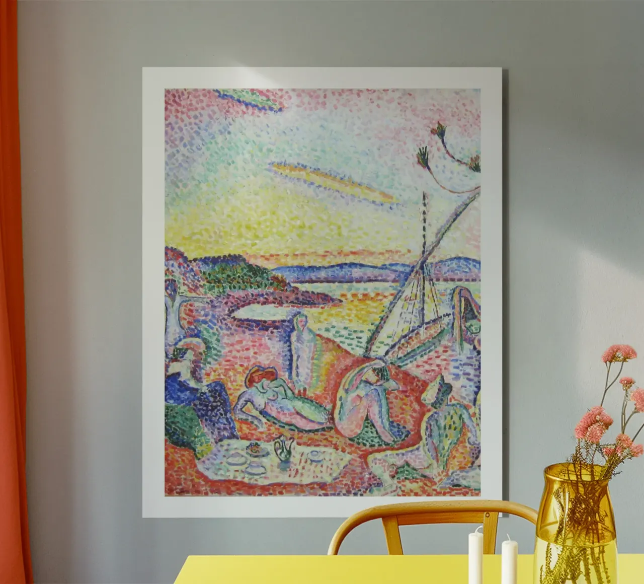 Henri Matisse Drucke, farbenfrohe abstrakte moderne Kunst Alu-Dibond von ArtHaus