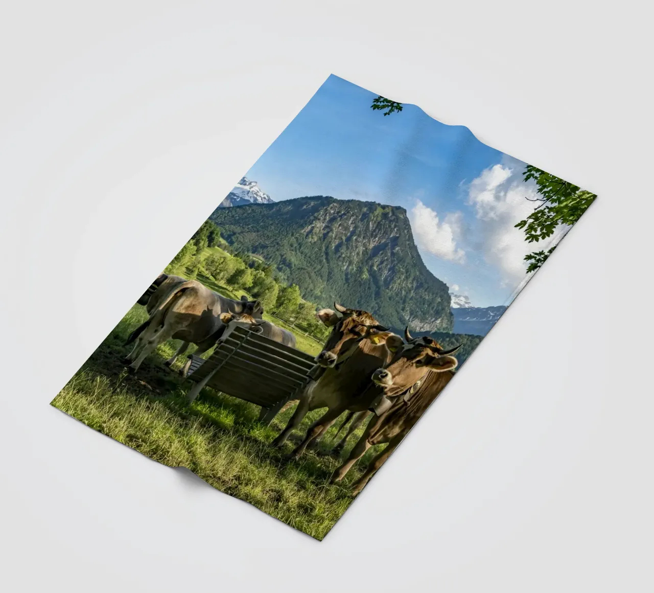 Kühe im Allgäu fleece blanket by Reisefotografie - Bilder aus aller Welt