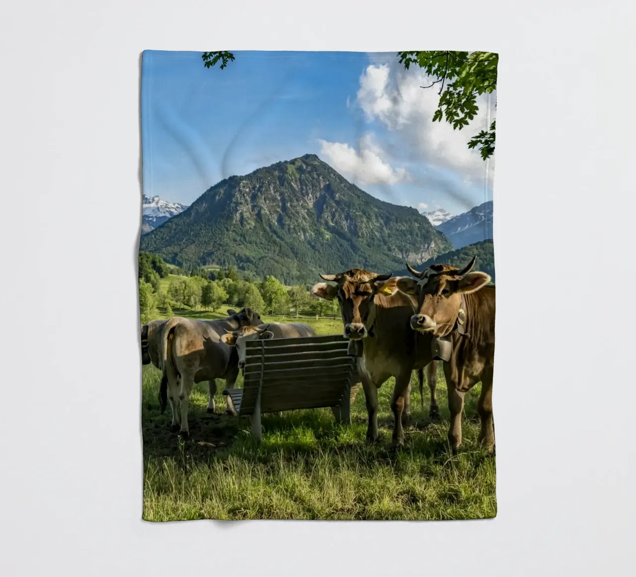 Kühe im Allgäu fleece blanket by Reisefotografie - Bilder aus aller Welt