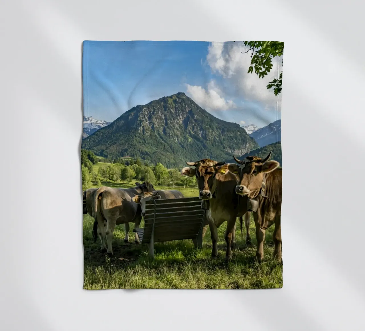 Kühe im Allgäu fleece blanket by Reisefotografie - Bilder aus aller Welt