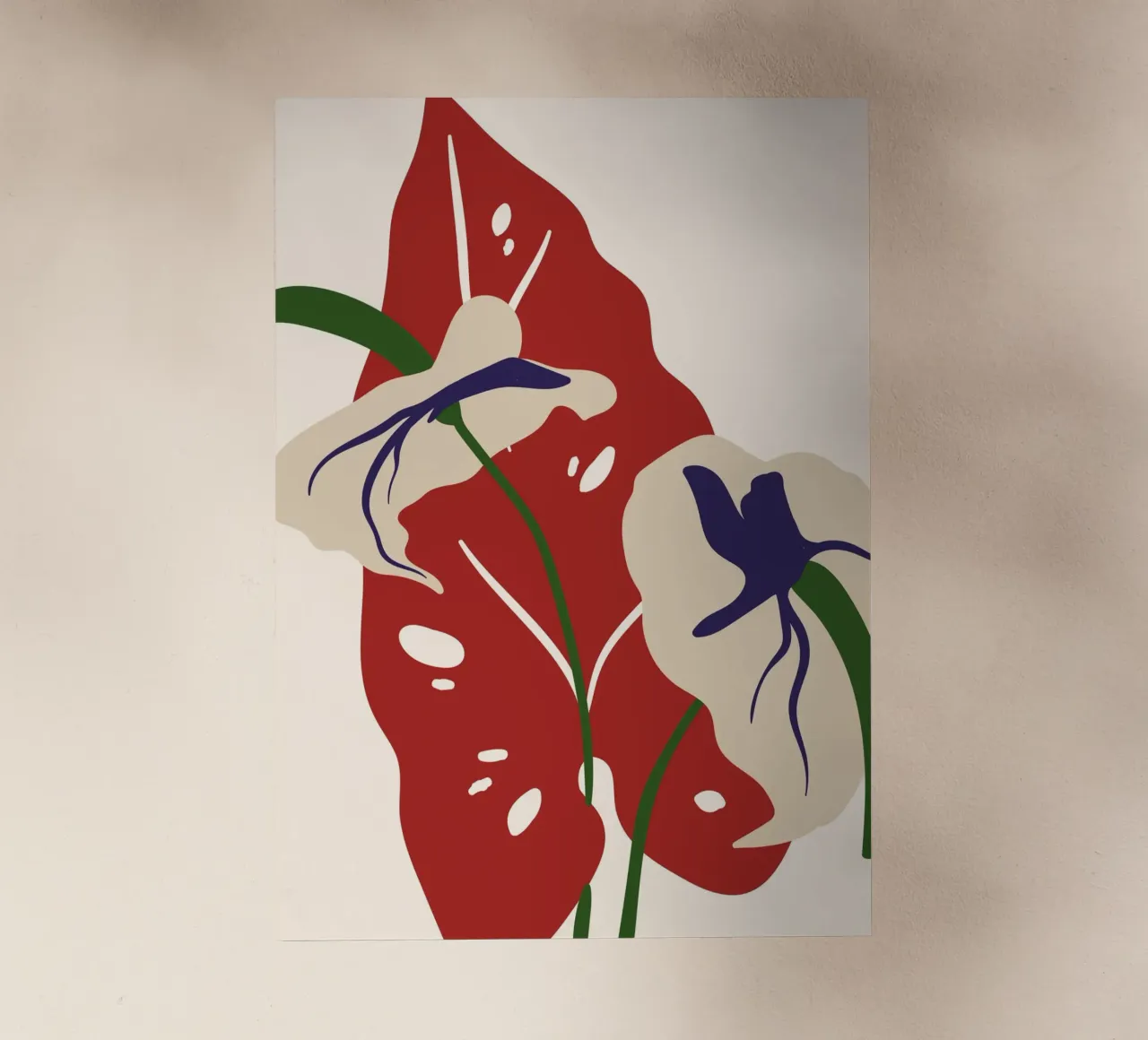 Abstract Botanical Harmony | Art pellicola backlit da PrintCessStudio