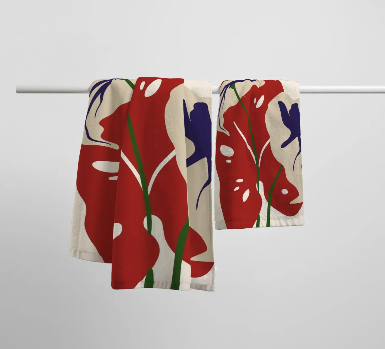 Abstract Botanical Harmony | Art asciugamano da bagno da PrintCessStudio