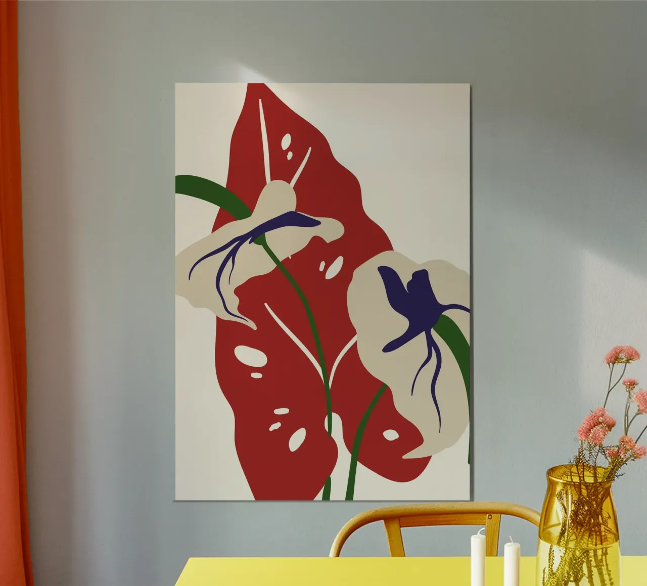 Abstract Botanical Harmony | Art alluminio dibond da PrintCessStudio